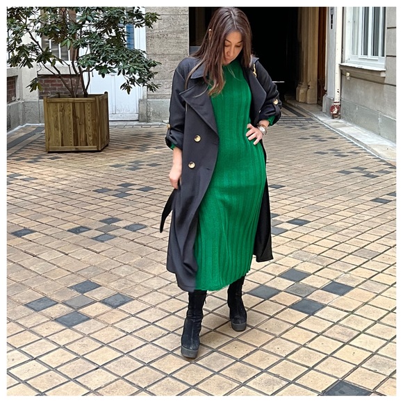 #41 Made in France Fabulous Spring Belted Trench Coat jacket - Picture 7 of 10